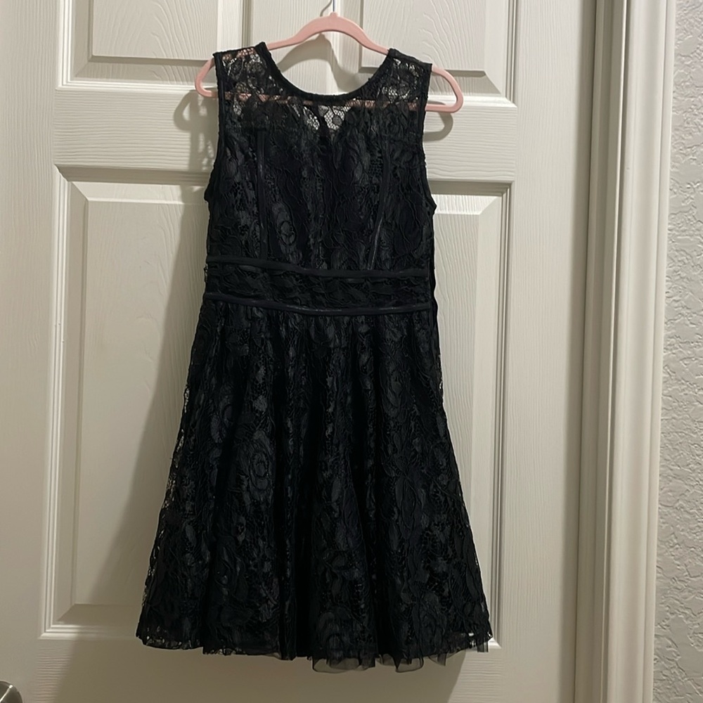 Girls Black Lace Dress